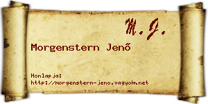Morgenstern Jenő névjegykártya